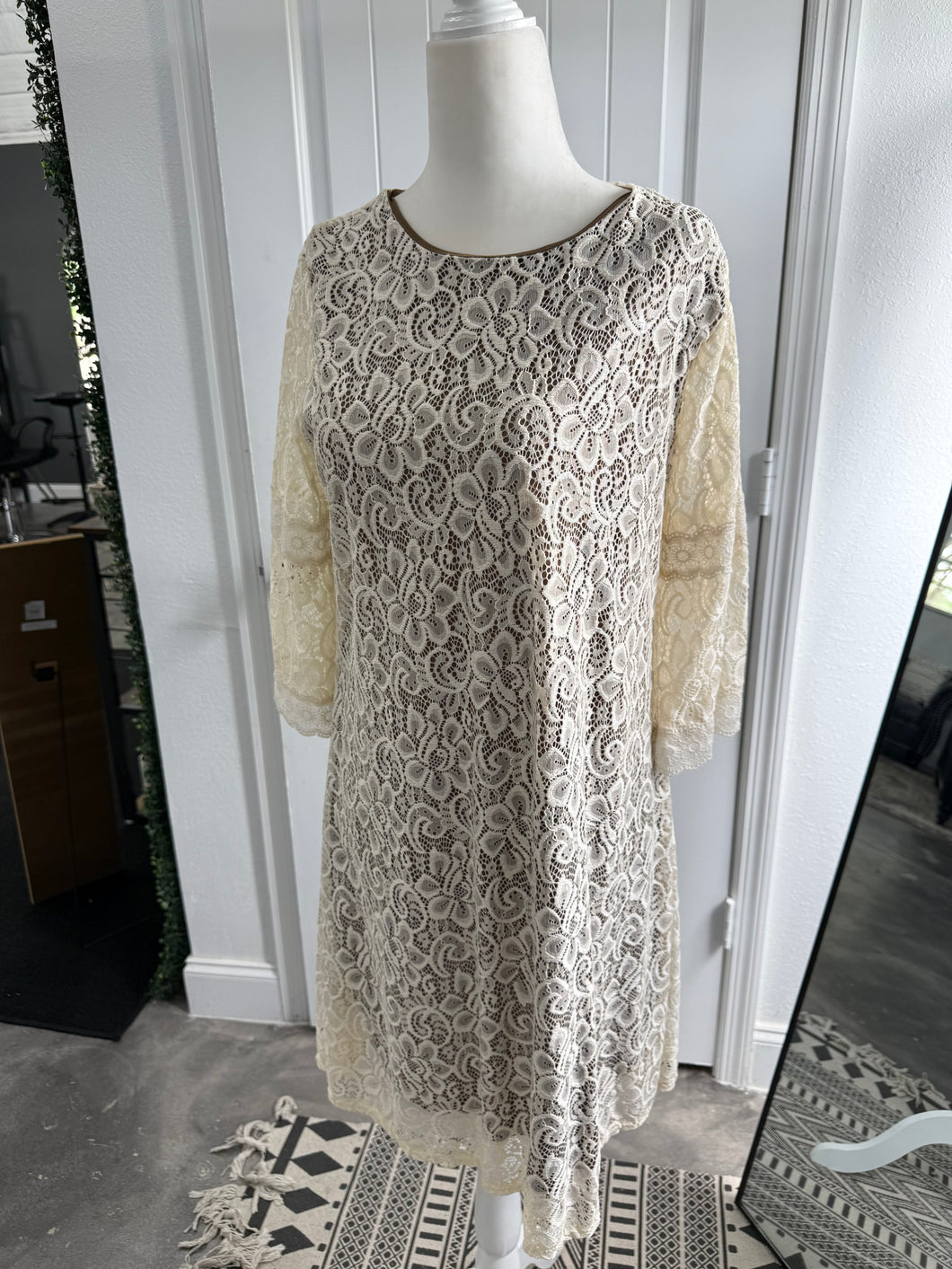 Cream Lace Dress