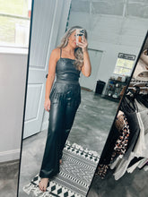 Load image into Gallery viewer, Let&#39;s Rodeo Faux Leather Jumpsuit
