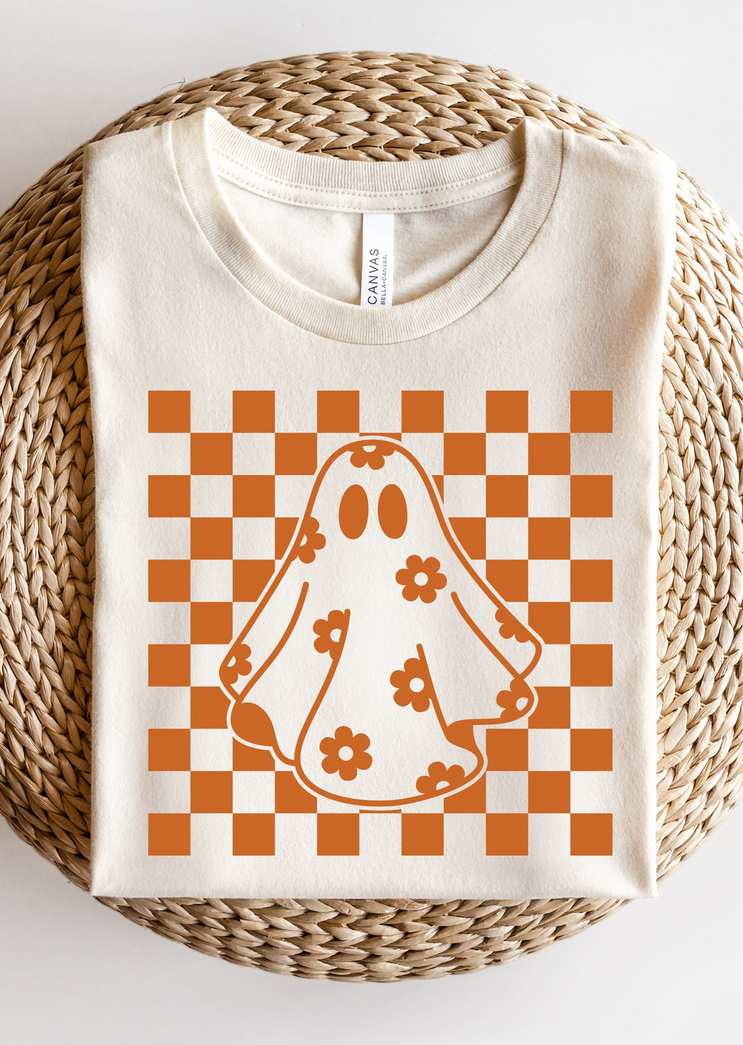 Trendy Checkered Ghost Tee