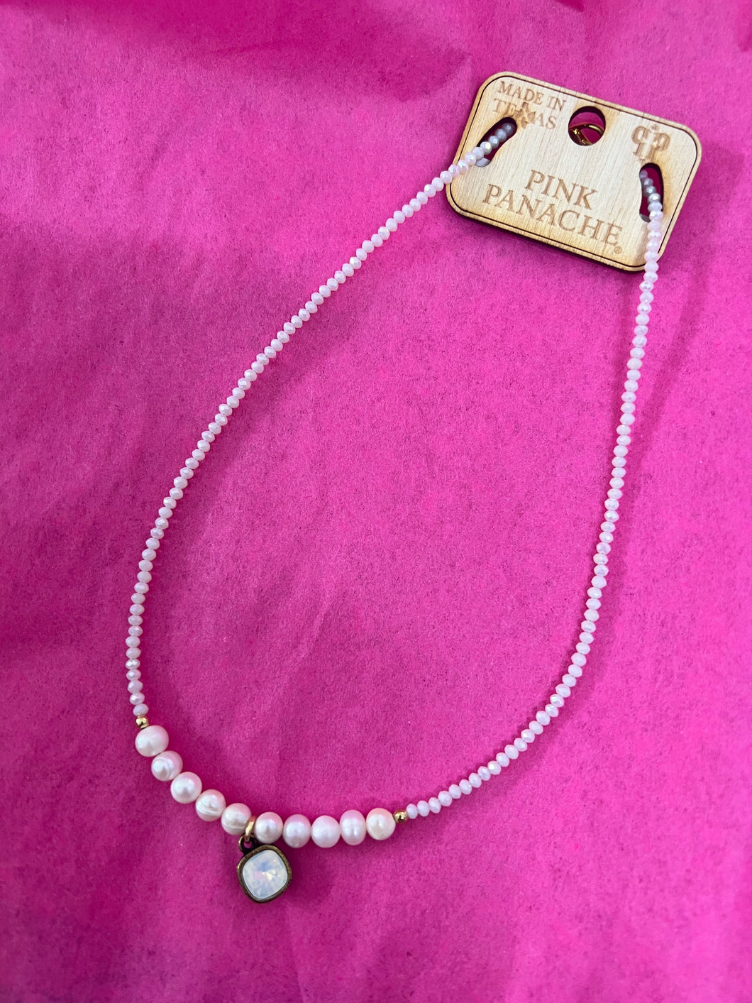 Pink Panache Pearl Necklace
