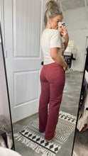 Load image into Gallery viewer, Burgundy Work Approved Judy Blue Jeans
