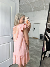Load image into Gallery viewer, Peach Fringe Sequin Dress
