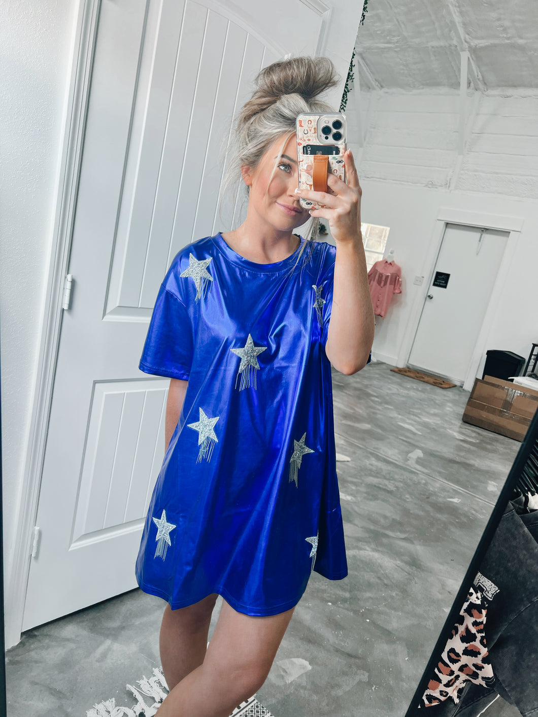 Star Patch T-Shirt Dress