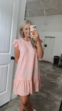 Load image into Gallery viewer, Peach Fringe Sequin Dress
