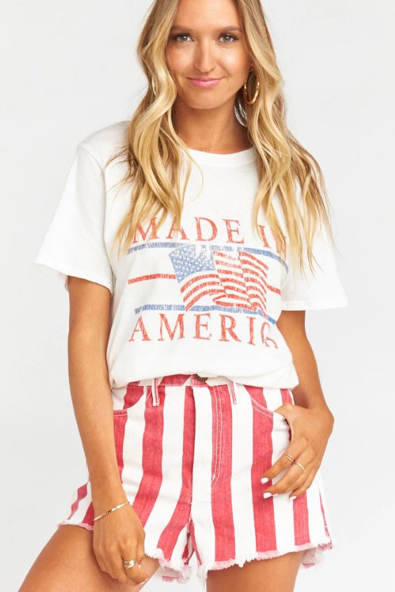 Patriotic Striped Shorts