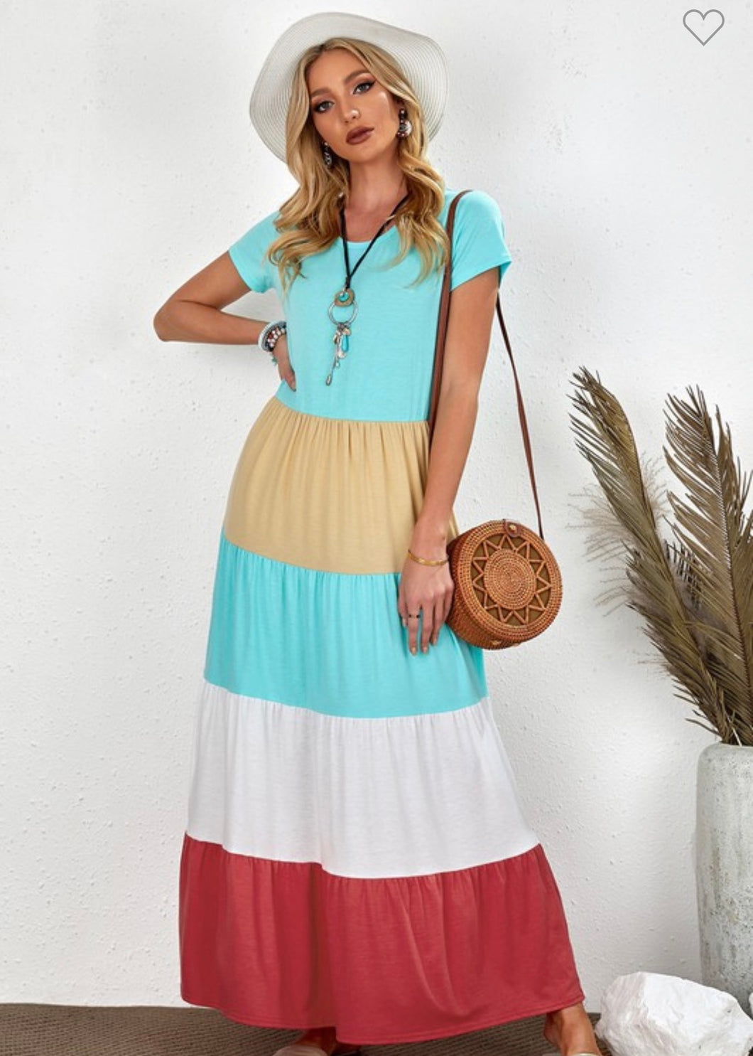 Color Block Maxi Dress