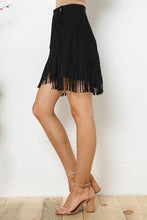 Load image into Gallery viewer, Everyday Black Fringe Skirt
