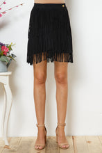 Load image into Gallery viewer, Everyday Black Fringe Skirt
