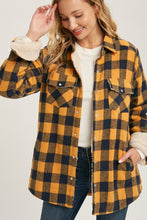 Load image into Gallery viewer, Plaid Sherpa Jacket (Multiple Colors Available) FINAL SALE
