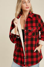 Load image into Gallery viewer, Plaid Sherpa Jacket (Multiple Colors Available) FINAL SALE
