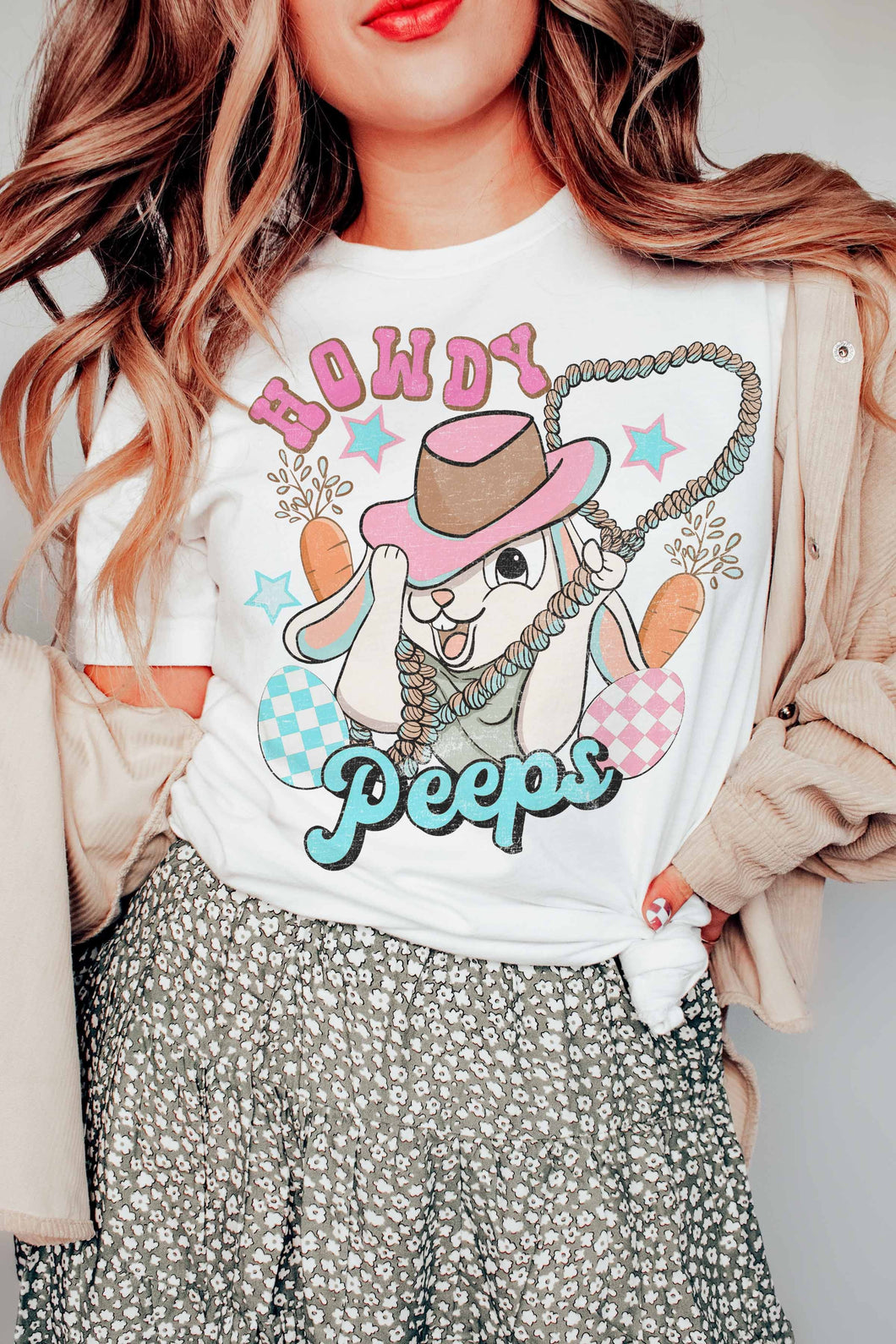 Howdy Peeps Tee (regular and plus size)