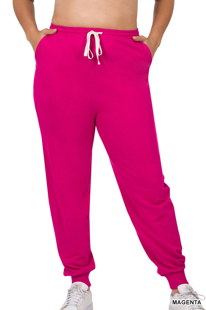 Pink Sweat Joggers (PLUS SIZE) – Punchy Pearl Boutique, LLC